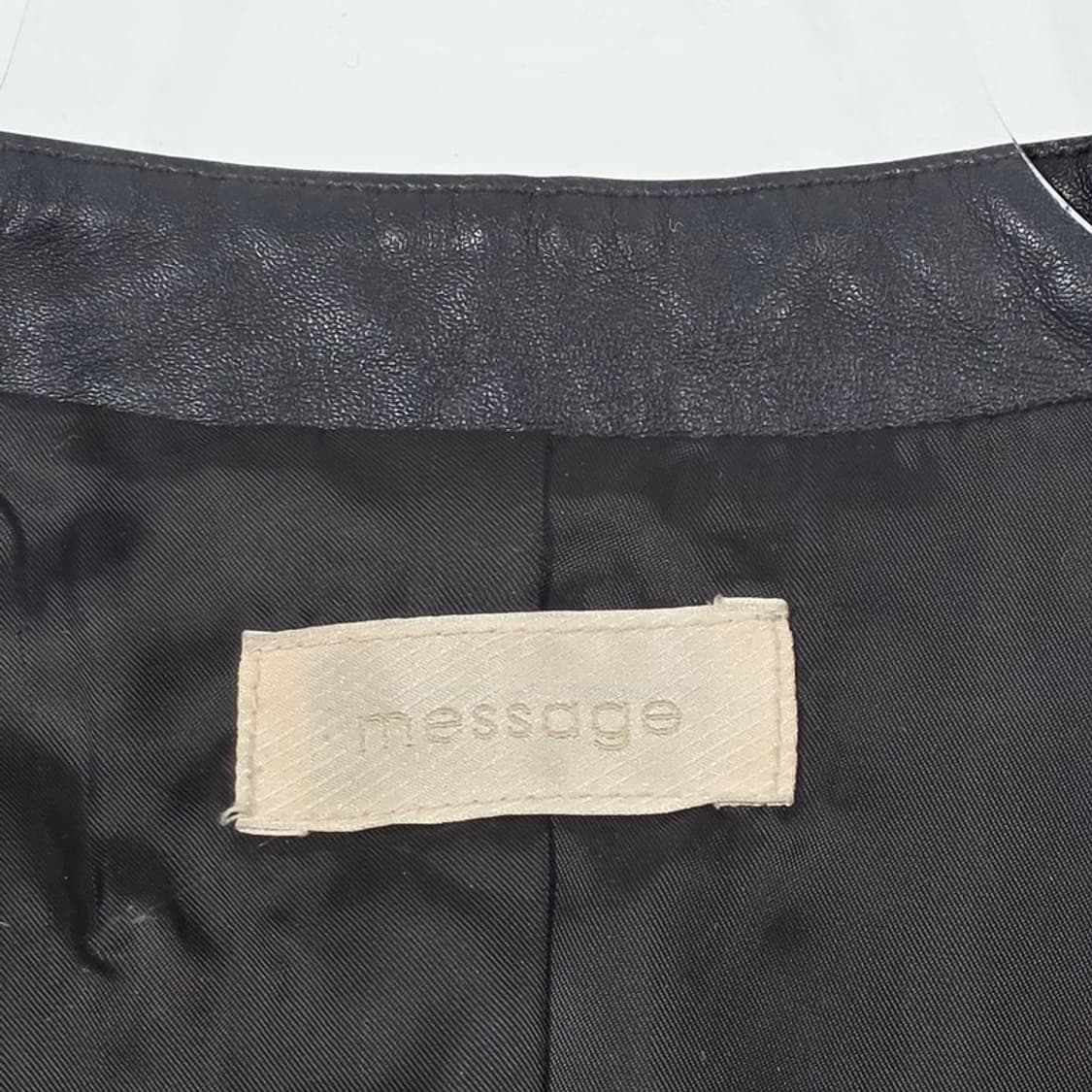 message 천연 양가죽 미니멀 싱글 레더 자켓 55 상품이미지5