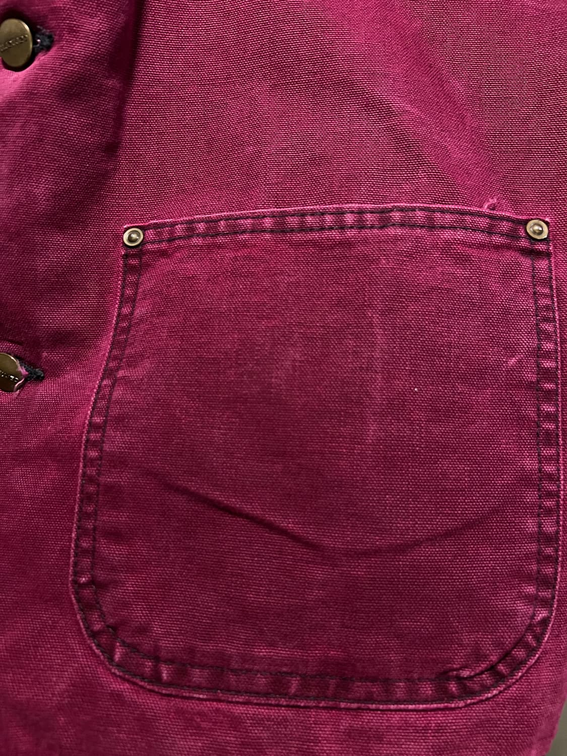 [XL]90's 칼하트 USA CB181 블랭킷 라이닝 루비 초어 자켓 상품이미지5