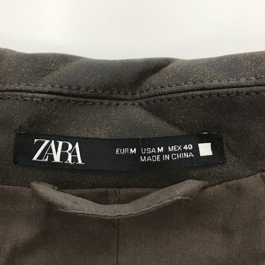 자라 워싱 페이크 레더 점퍼 새상품 [M] 상품이미지5