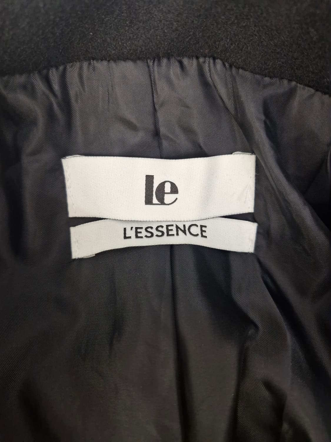 르(LE) 25년 울 하프 코트 블랙 상품이미지7