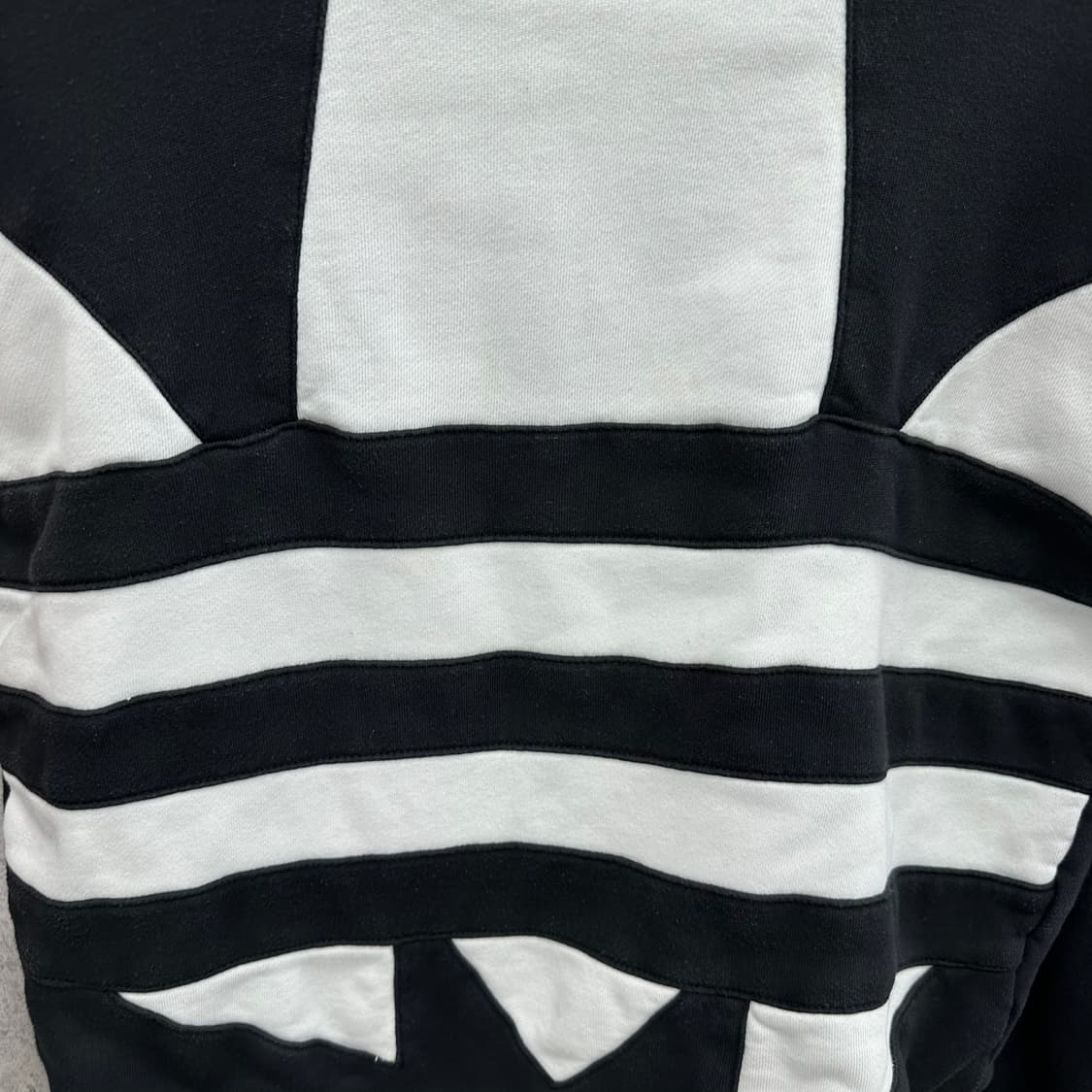 90 아디다스 빅로고 여자 오버핏 숏 후드티 상품이미지5