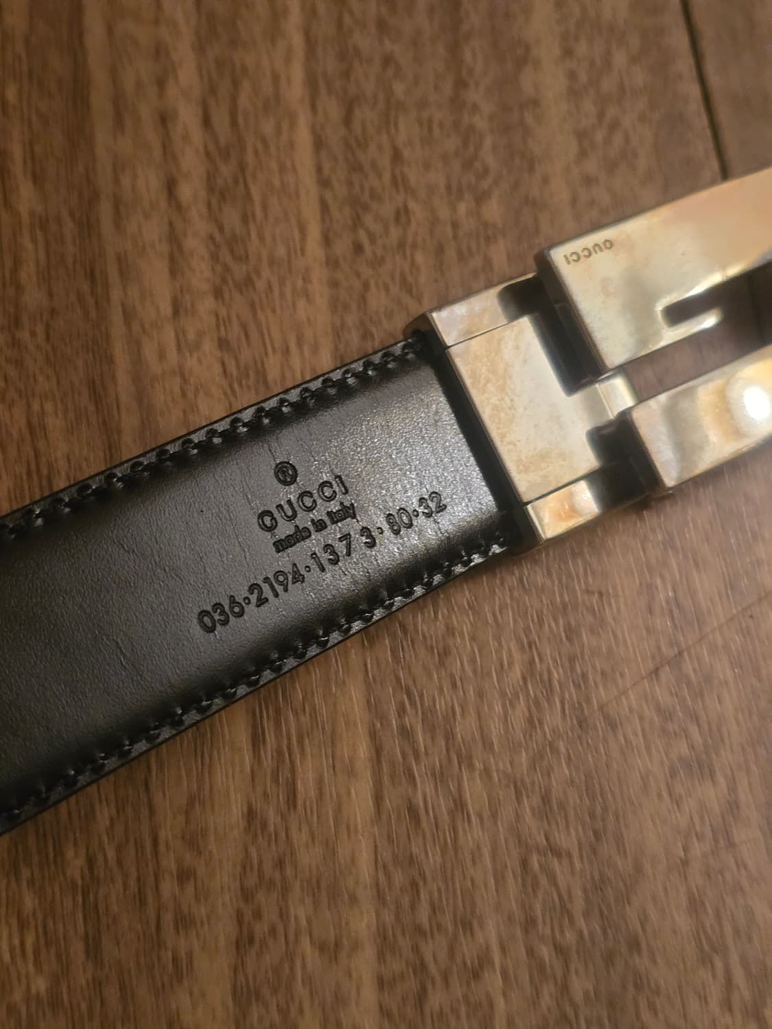 Gucci 구찌 스퀘어 G 버클 클래식 가죽 벨트 상품이미지3