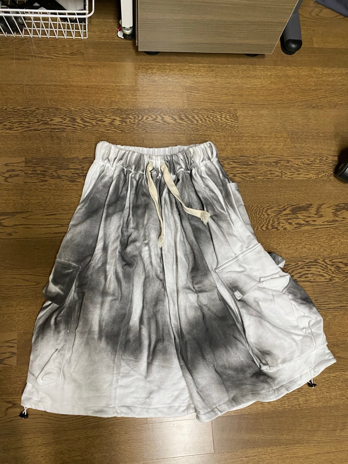 그레일즈맛 더티 워싱 스웻 하프 팬츠 화이트 os 상품이미지1