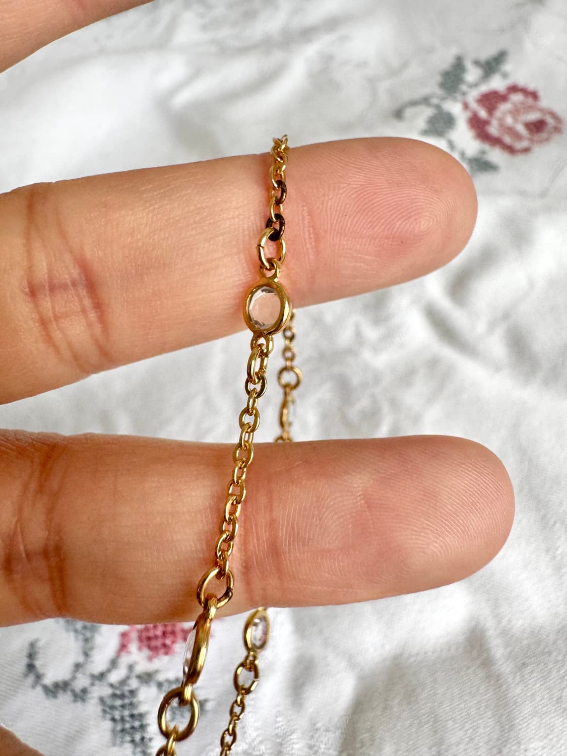 미국 빈티지 골드 큐빅 브레이슬렛 상품이미지2