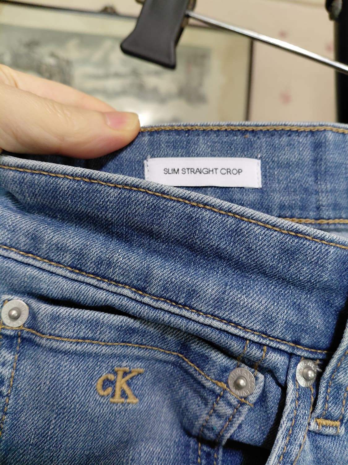 [캘빈클라인](춘하용)슬림스트레이트 크롭 데님 청바지 31사이즈 상품이미지4
