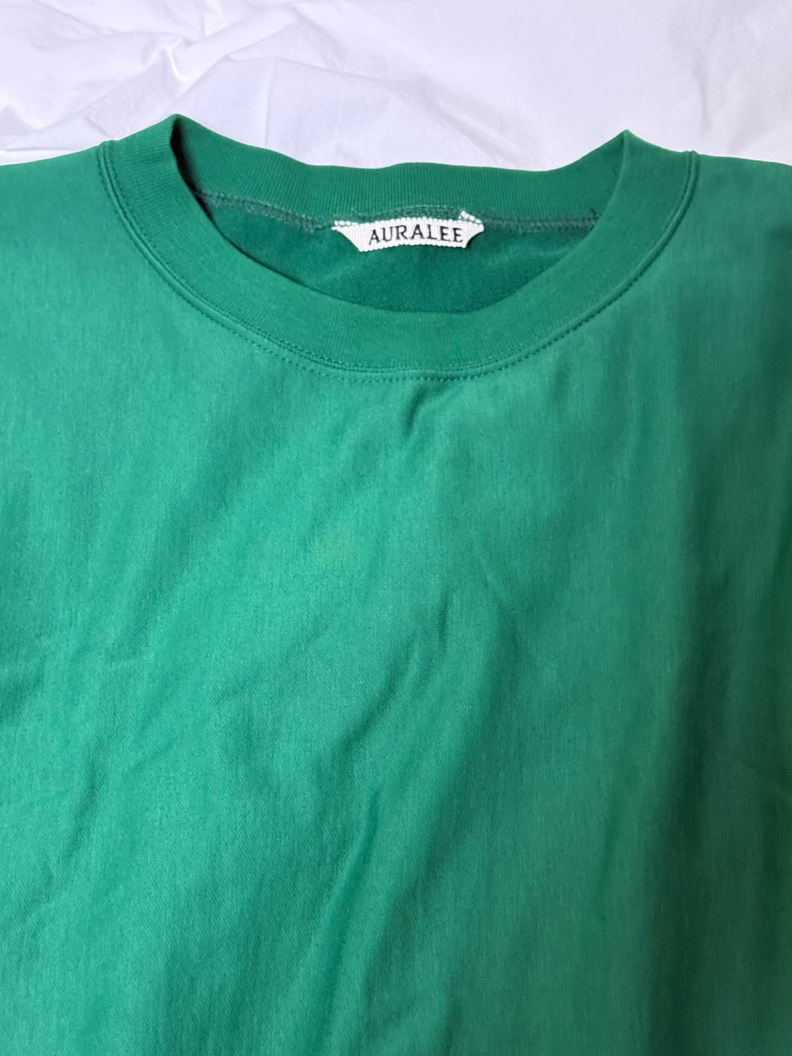 [4] 23aw 오라리 엘라스틱 하이 게이지 스웻 그린 컬러 상품이미지5