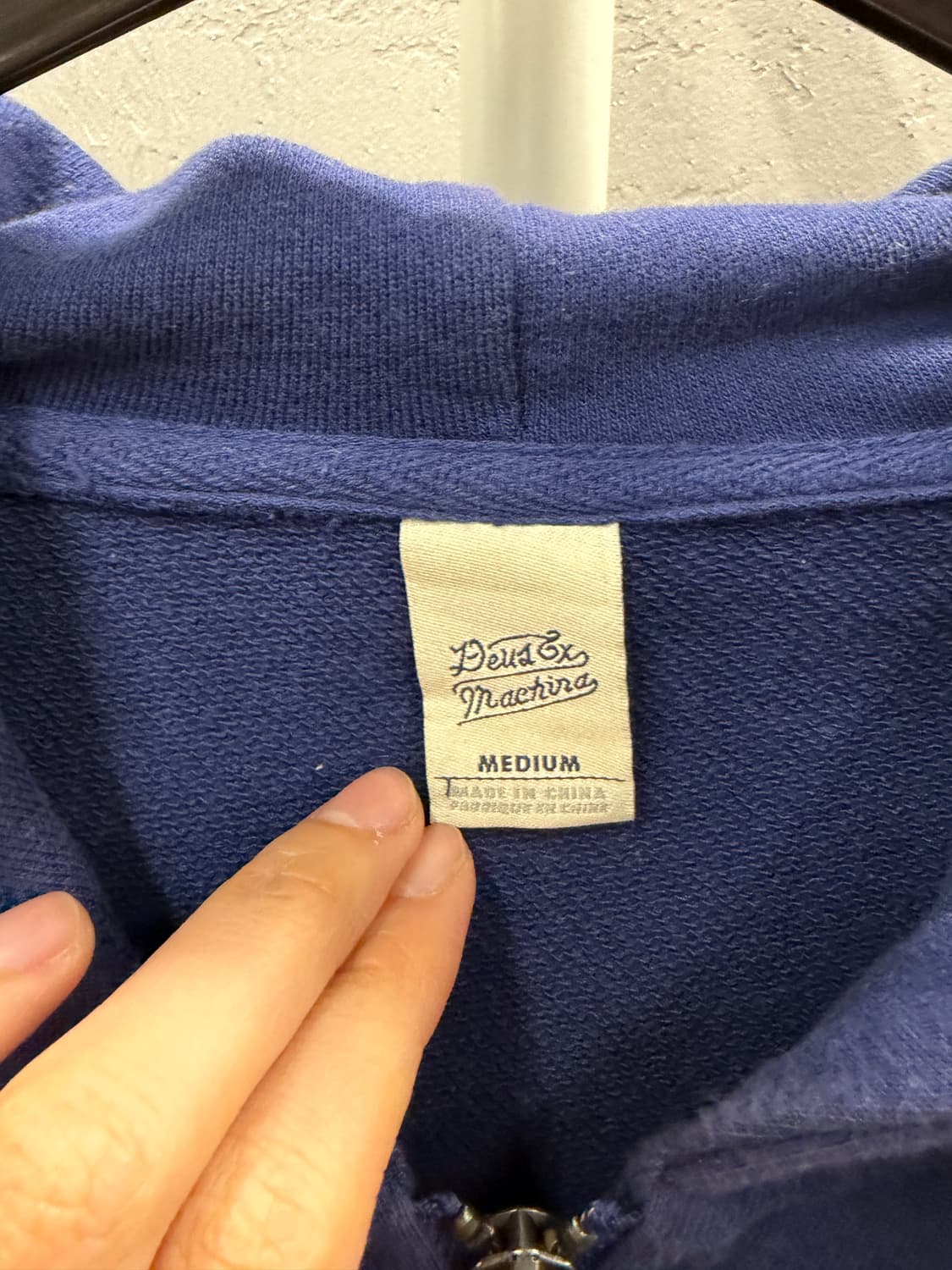 데우스 엑스 마키나 후드 집업 네이비 M 상품이미지5