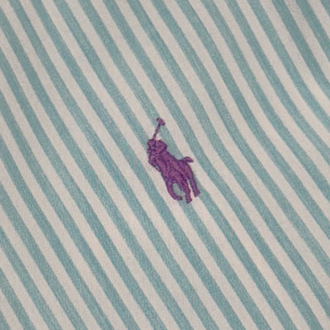 L) 폴로 랄프로렌 클래식핏 하늘색 스트라이프 포플린 셔츠 상품이미지4