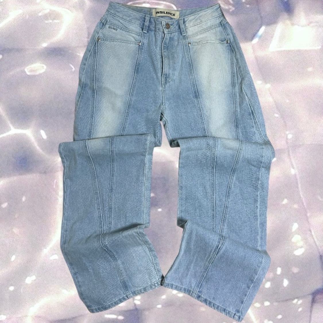 인사일런스 디바이드 와이드 데님 팬츠 블루 M 상품이미지8