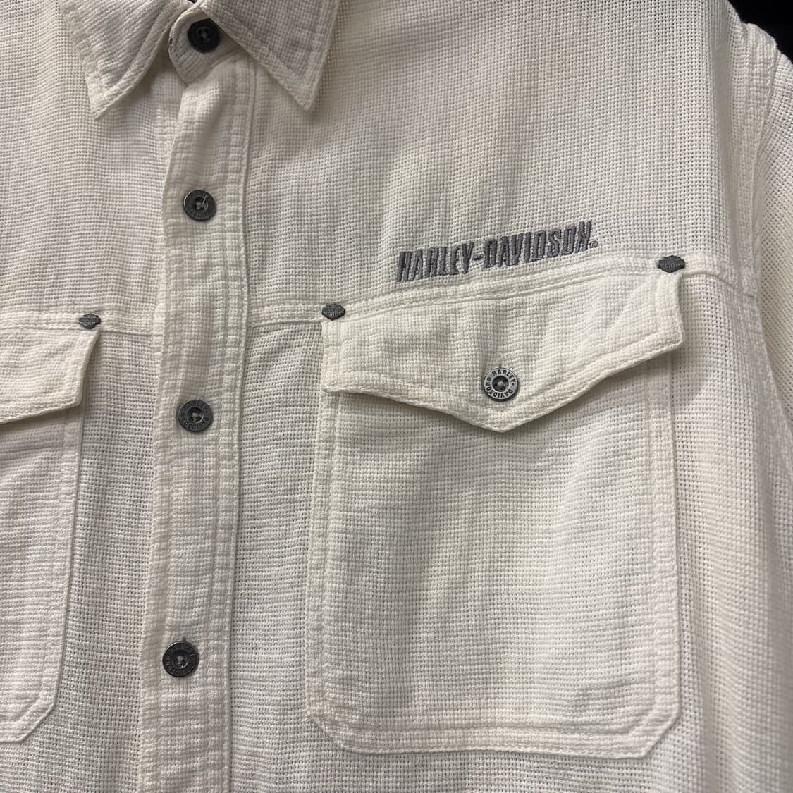 00s 할리데이비슨 쉴드리벳 워크포켓 오픈위브 메쉬셔츠 N1064 상품이미지6