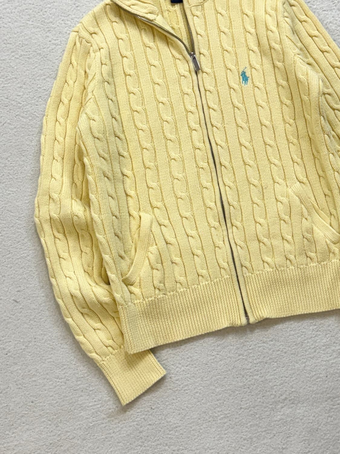 폴로 레몬 꽈배기 집업 상품이미지3