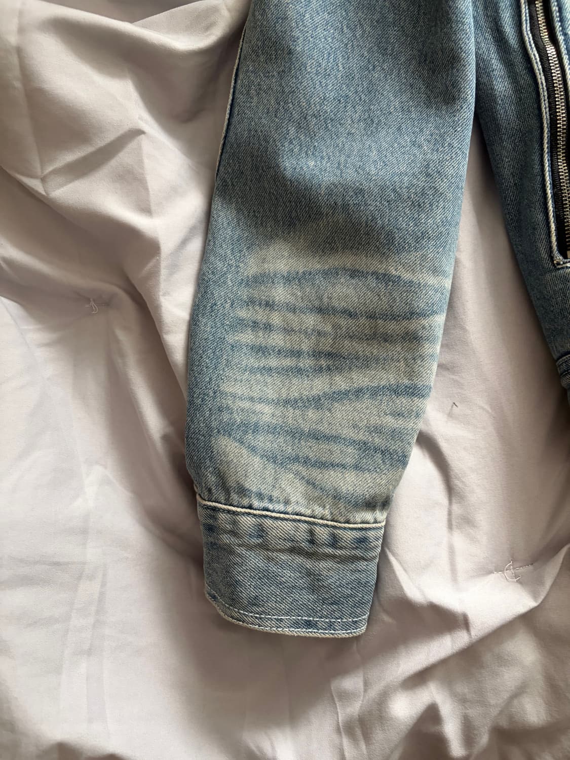 웨이비니스 오블리크 데님 레이서 자켓 1 상품이미지7