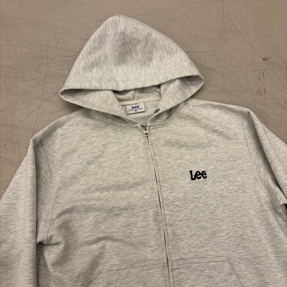 Lee 스몰로고 그레이 후드집업 상품이미지2