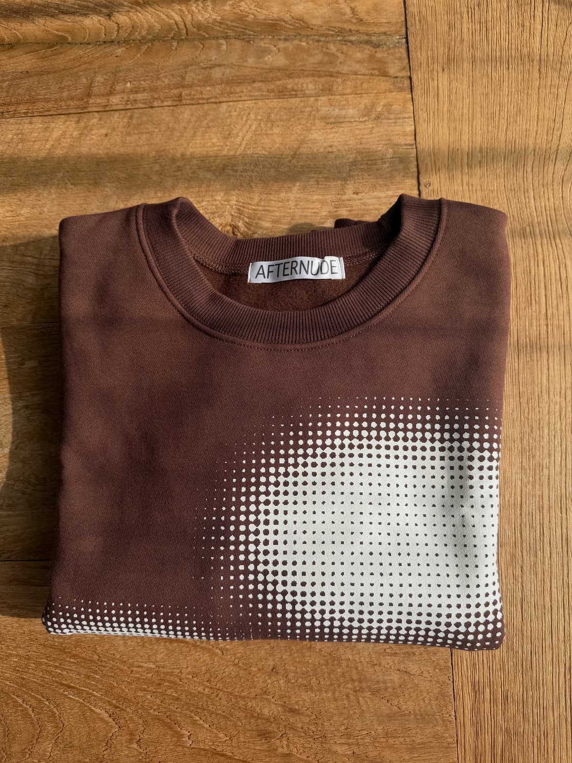 [애프터누드] 브라운도트 스웨트기모셔츠 상품이미지2