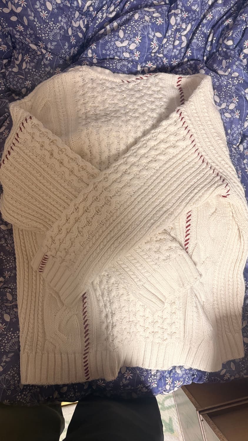 밀로우먼 케이블 스티치 풀오버 니트 상품이미지2