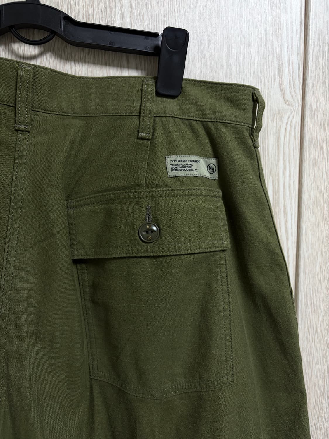 네이버후드 24SS 와이드 베이커 팬츠 올리브 M 상품이미지6
