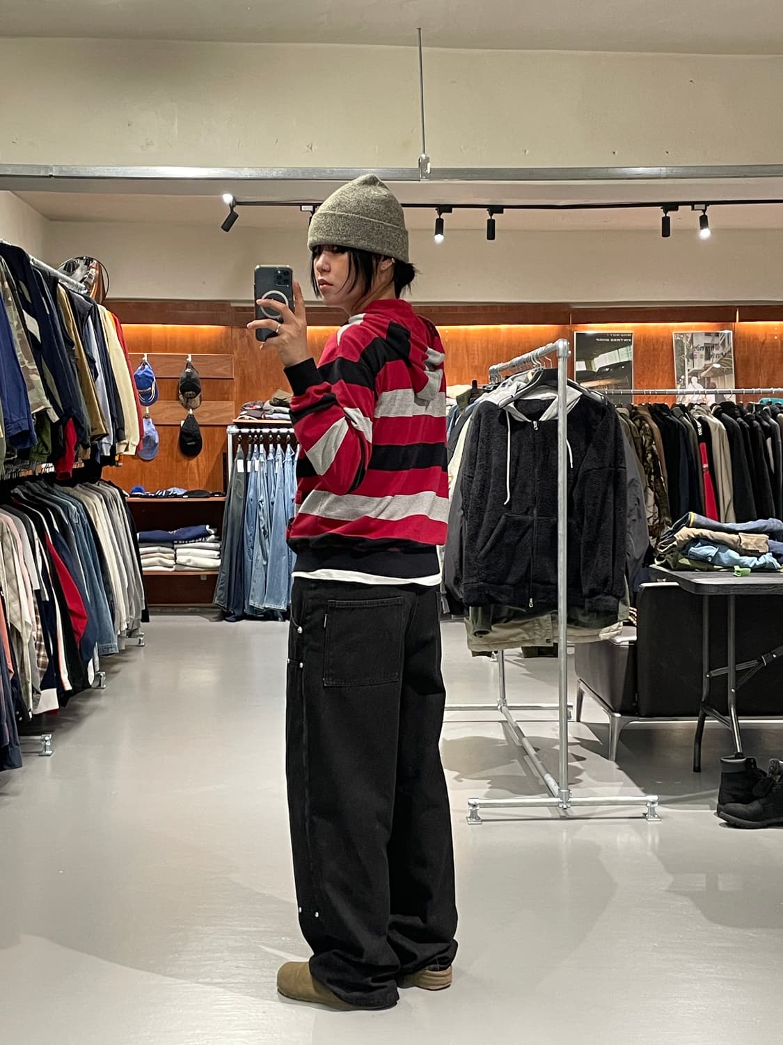 폴로 스트라이프 후드 집업   상품이미지4