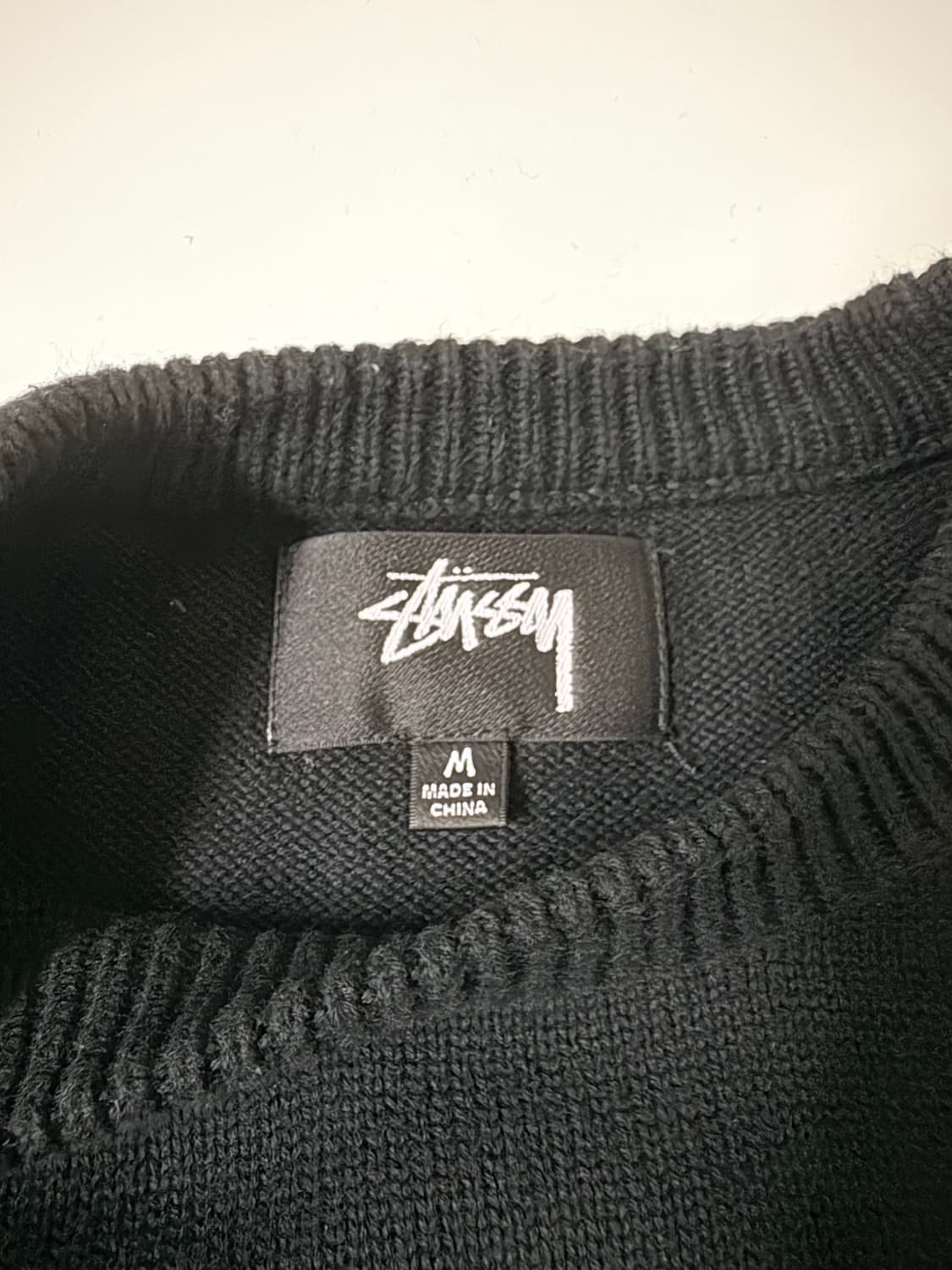 [M] 스투시 SS 링크 니트 스웨터 블랙 상품이미지4