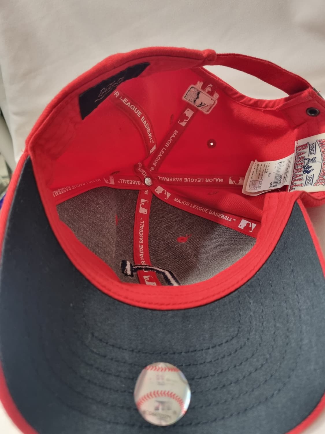 MLB 엠엘비 인디언스 레드 볼캡 모자 상품이미지3