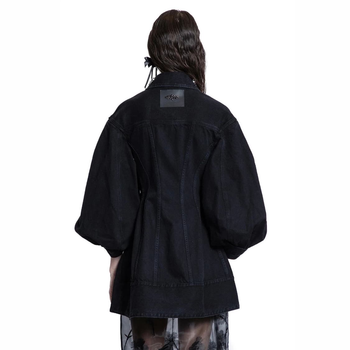 [4]시몬로샤25ss Embellished Sculpted 데님 코트 상품이미지10