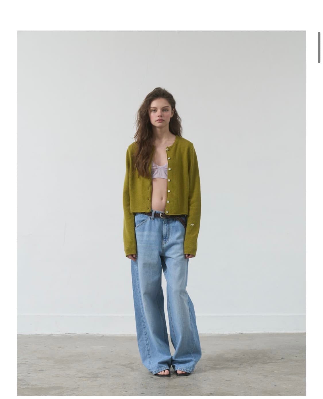 foeto Persona heart cardigan(olive) 상품이미지3