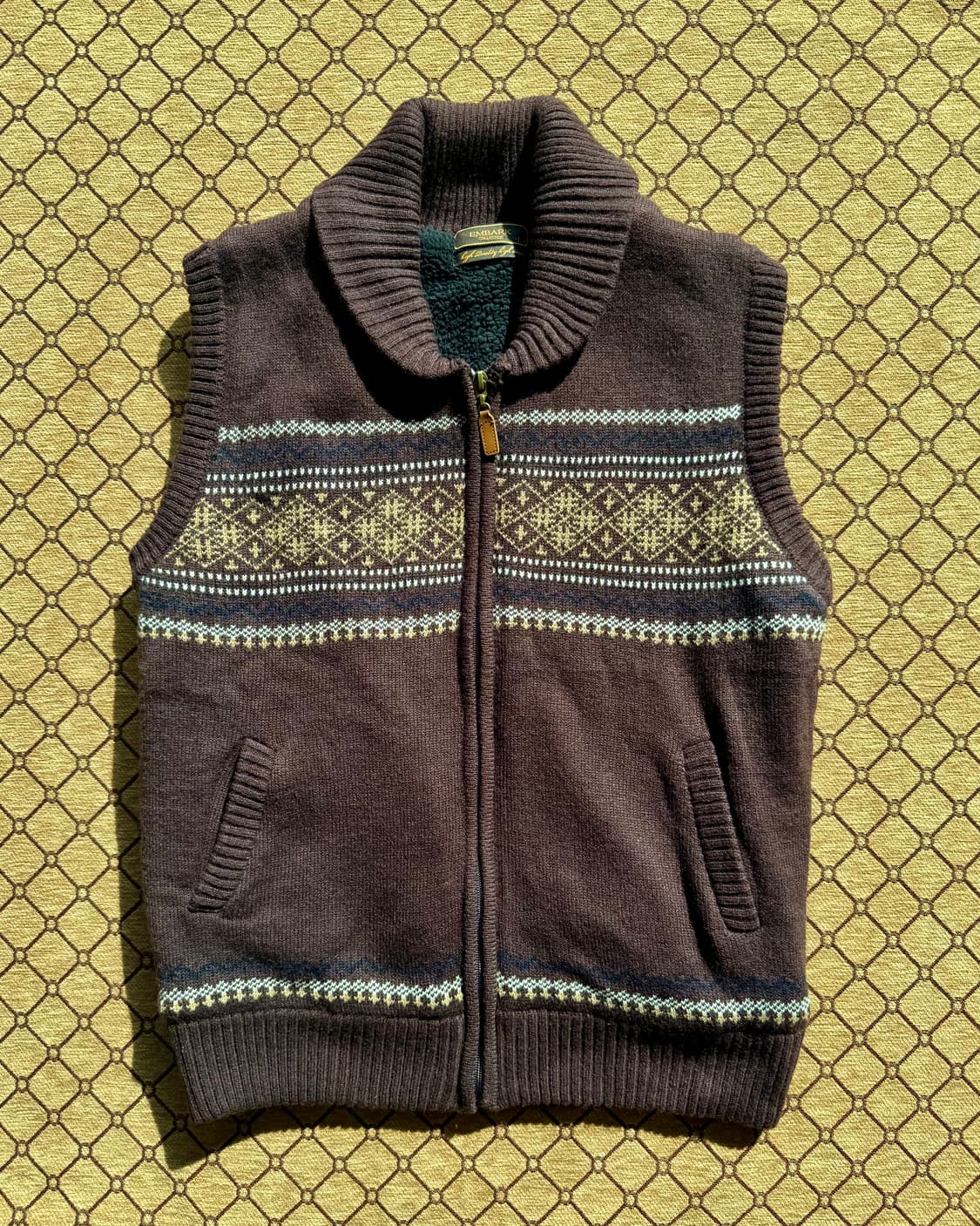 퍼플 브라운 니트 베스트 상품이미지2