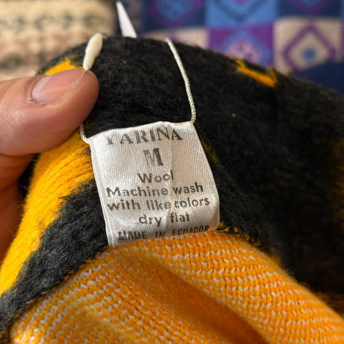 YARINA 에스닉 울 코끼리 아노락 반집업 상품이미지6