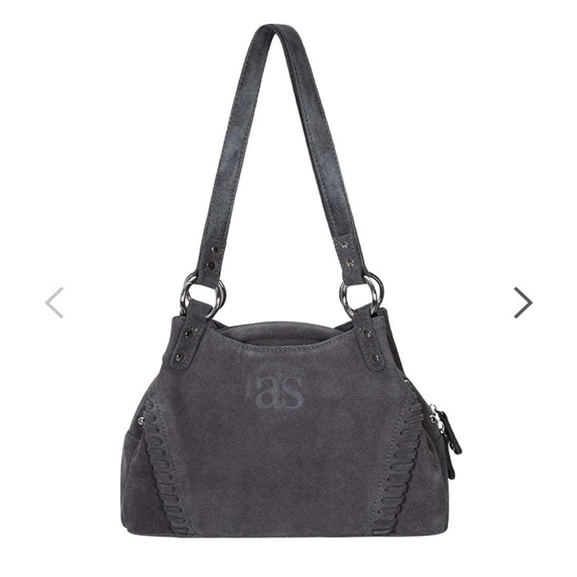 애즈온 보니타 미니백 스웨이드 차콜 상품이미지1