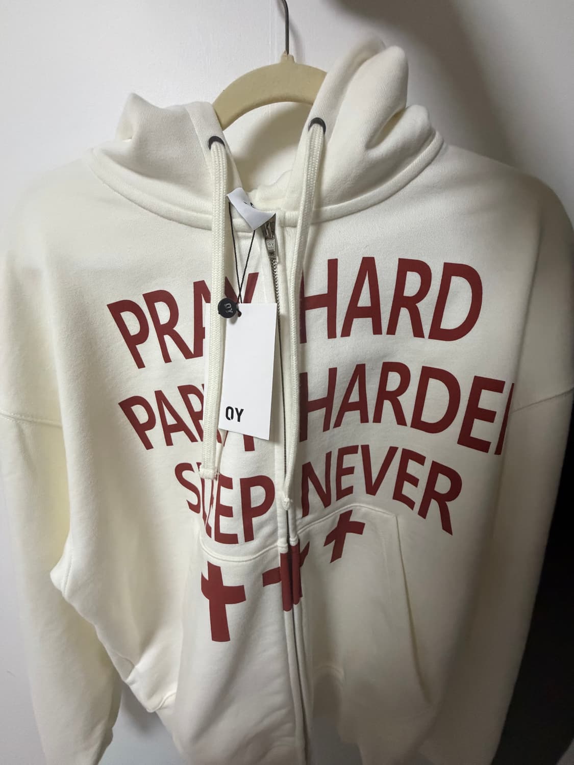 오와이(OY) 후드집업 화이트 M 새상품 상품이미지2