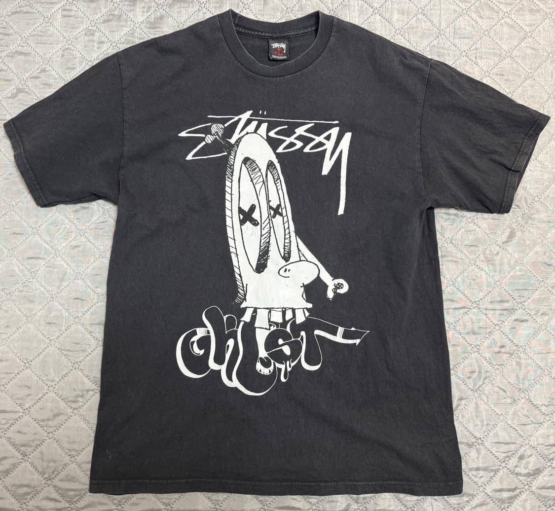 스투시 X 고스트 프린팅 반팔 블랙 상품이미지1