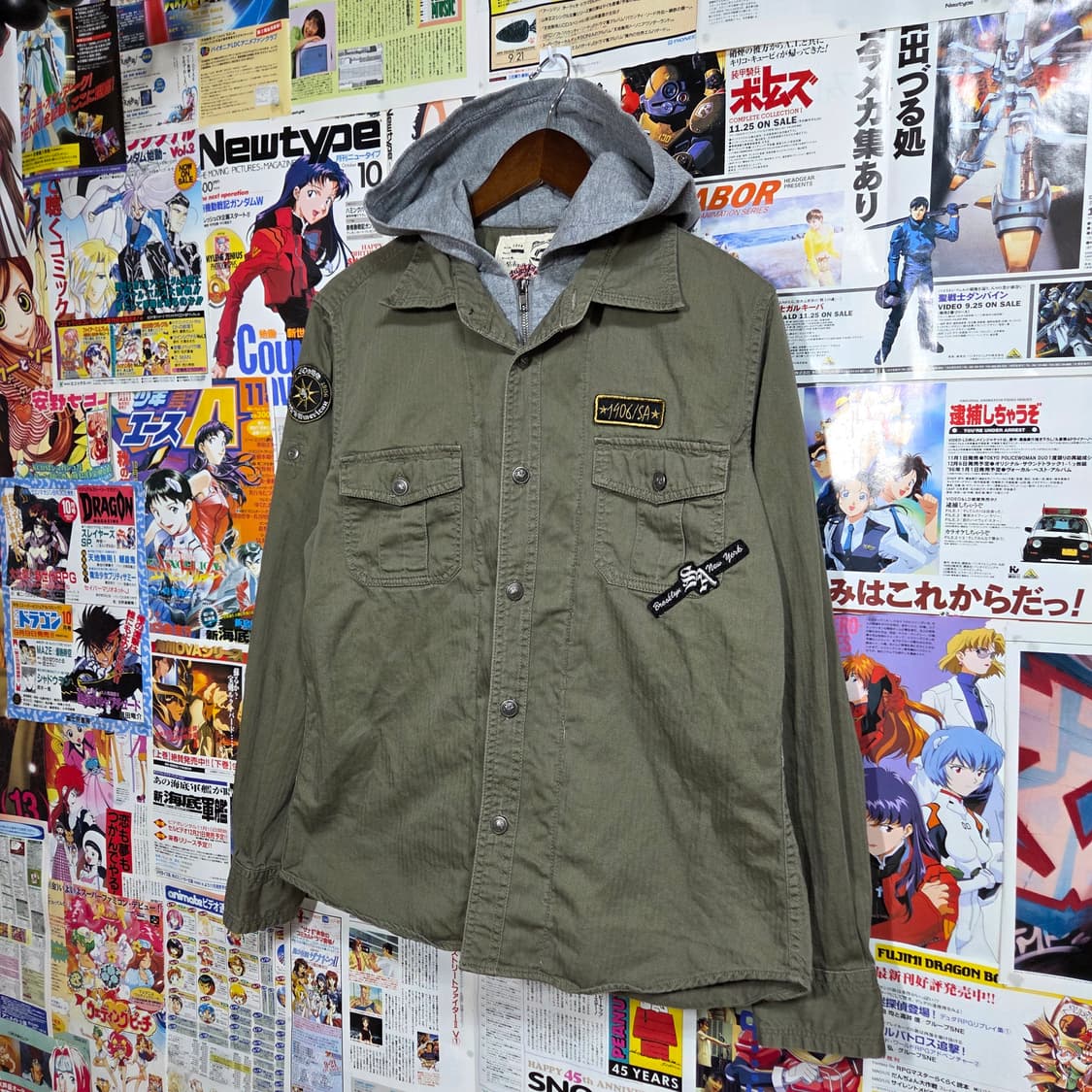 JPN 빈티지 후드 레이어드 밀리터리 셔츠 상품이미지2