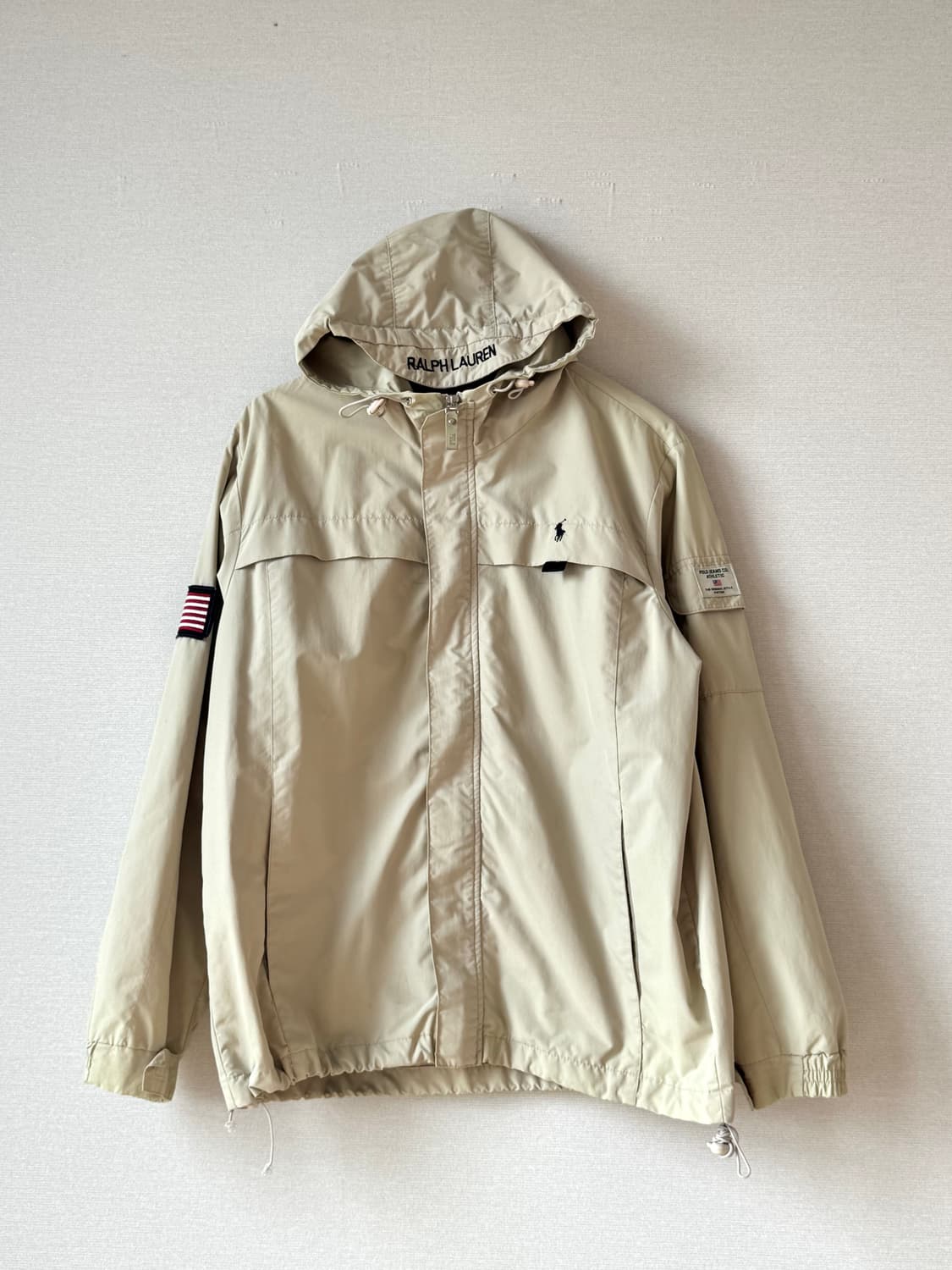 폴로랄프로렌 남성 성조기 와펜 바람막이 베이지 L 105-110 상품이미지1