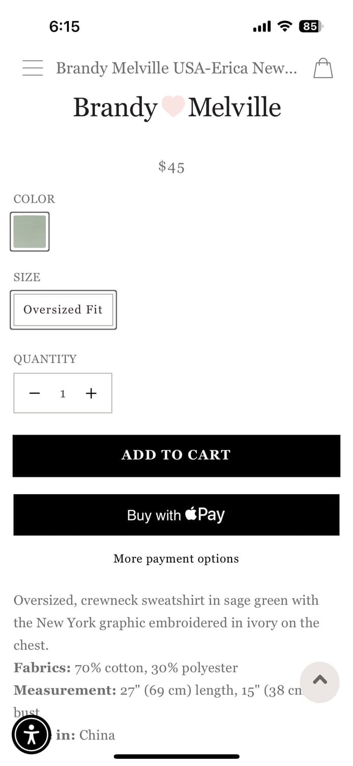 핫한 브랜디멜빌 새상품 New York 상품이미지2