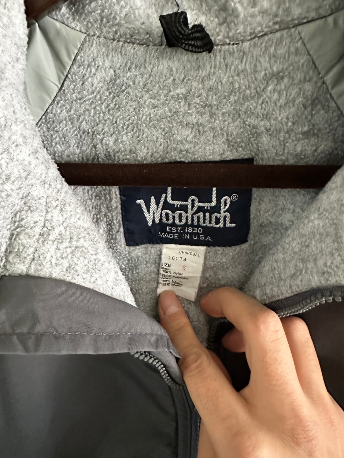 90s 울리치 Woolrich USA 플리스 라이닝 웜업 자켓 상품이미지2