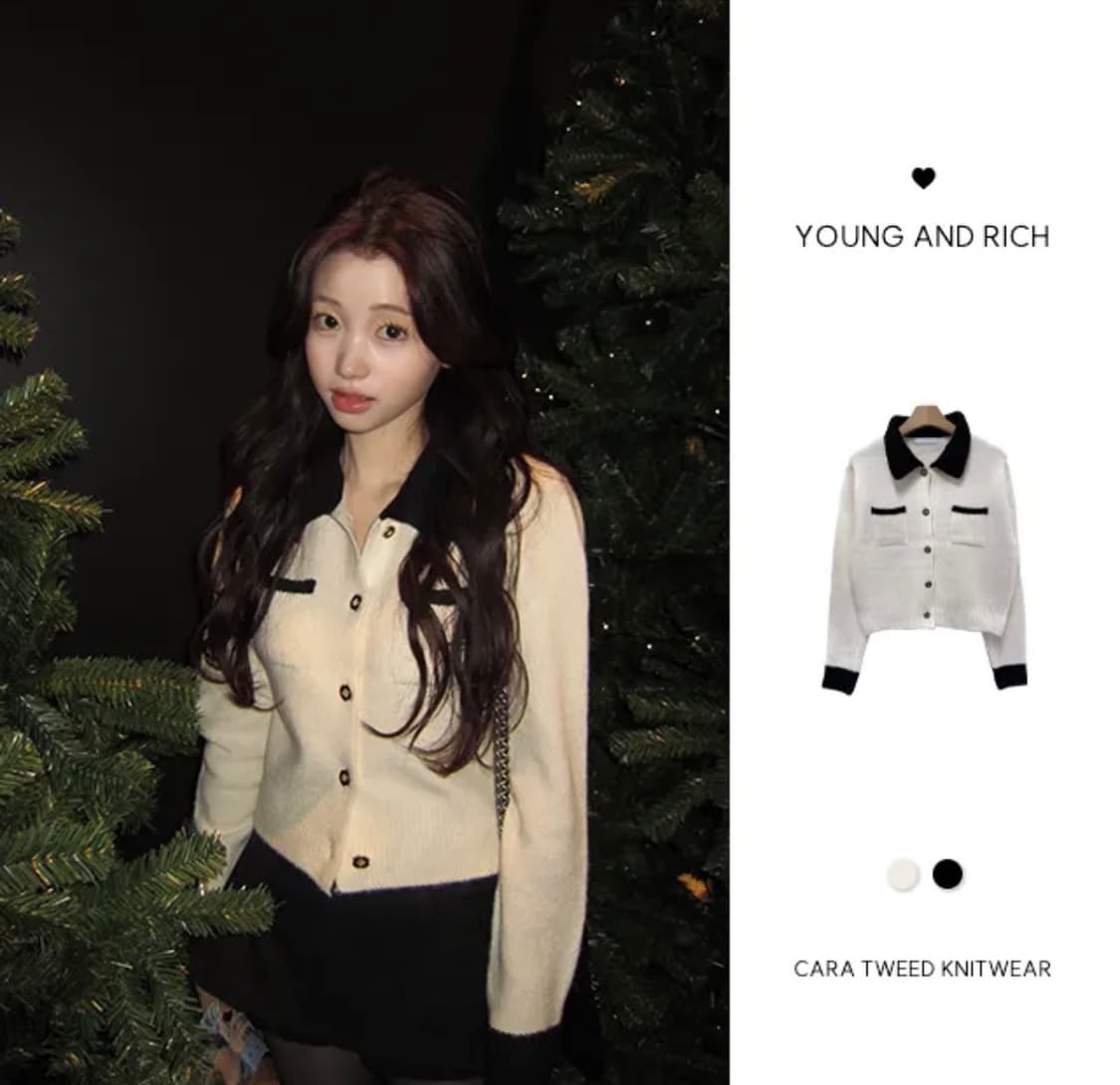 [영앤리치]골드버튼 트위드 - cd 상품이미지2