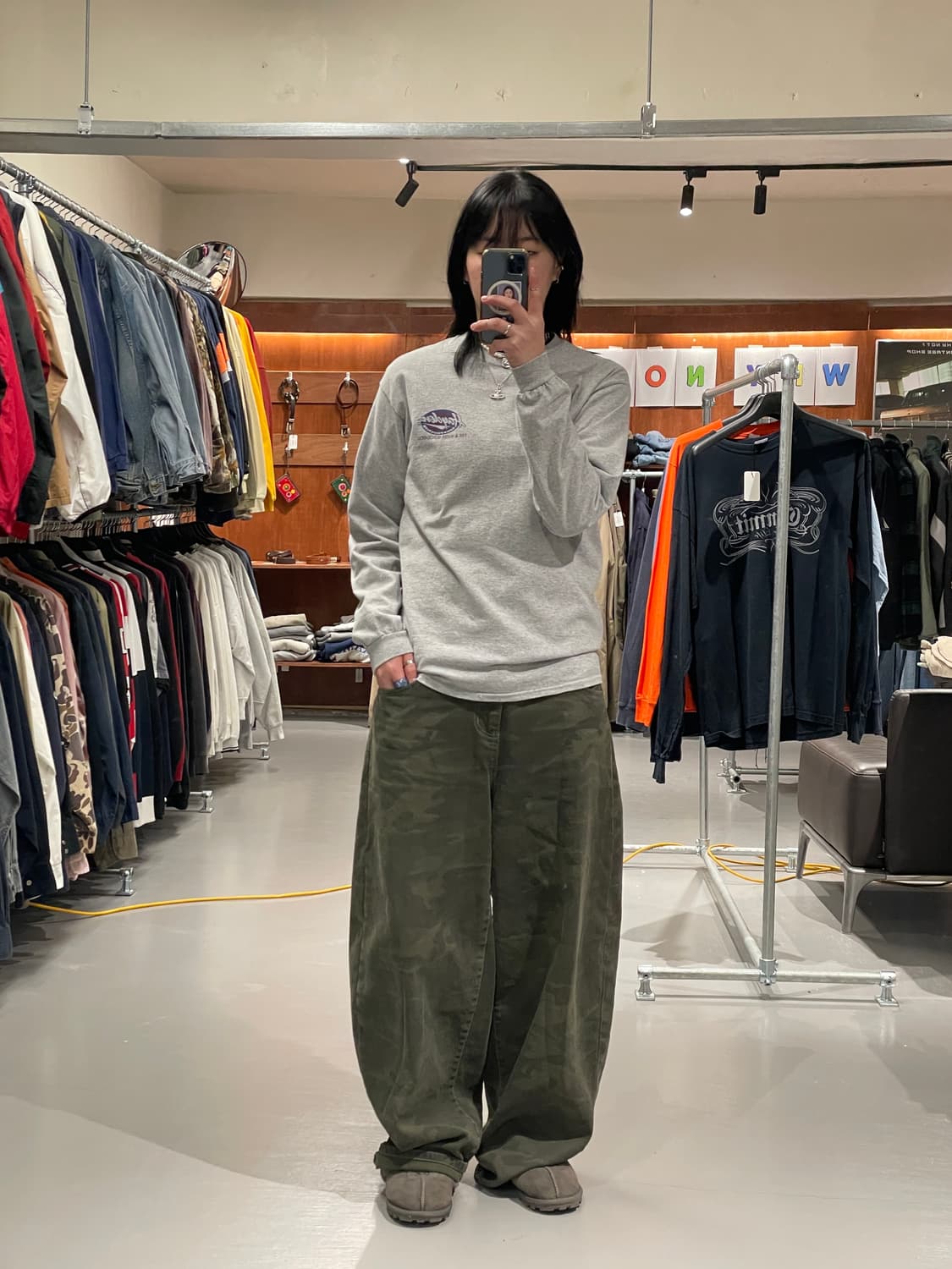 빈티지 롱슬리브 티셔츠(그레이)   상품이미지3