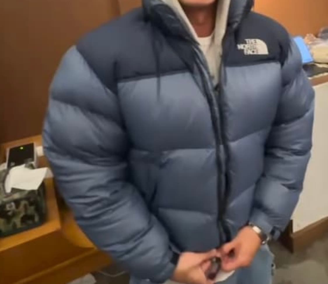 [M] 노스페이스 센터로고 눕시 블루 상품이미지1