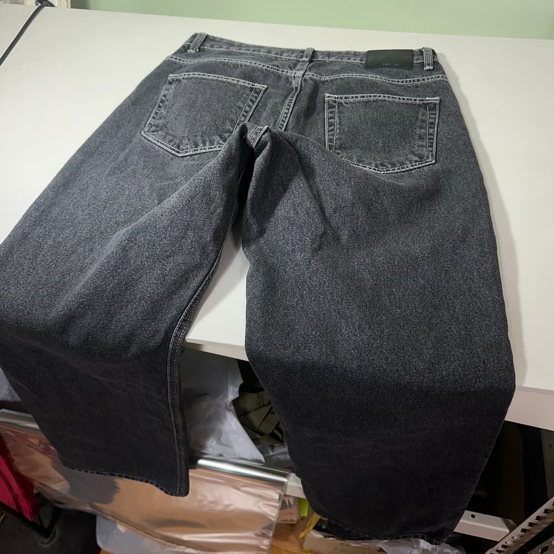 M 30 브랜디드 인스턴트데님 레귤러핏 빈티지블랙워시드 데님팬츠 상품이미지5