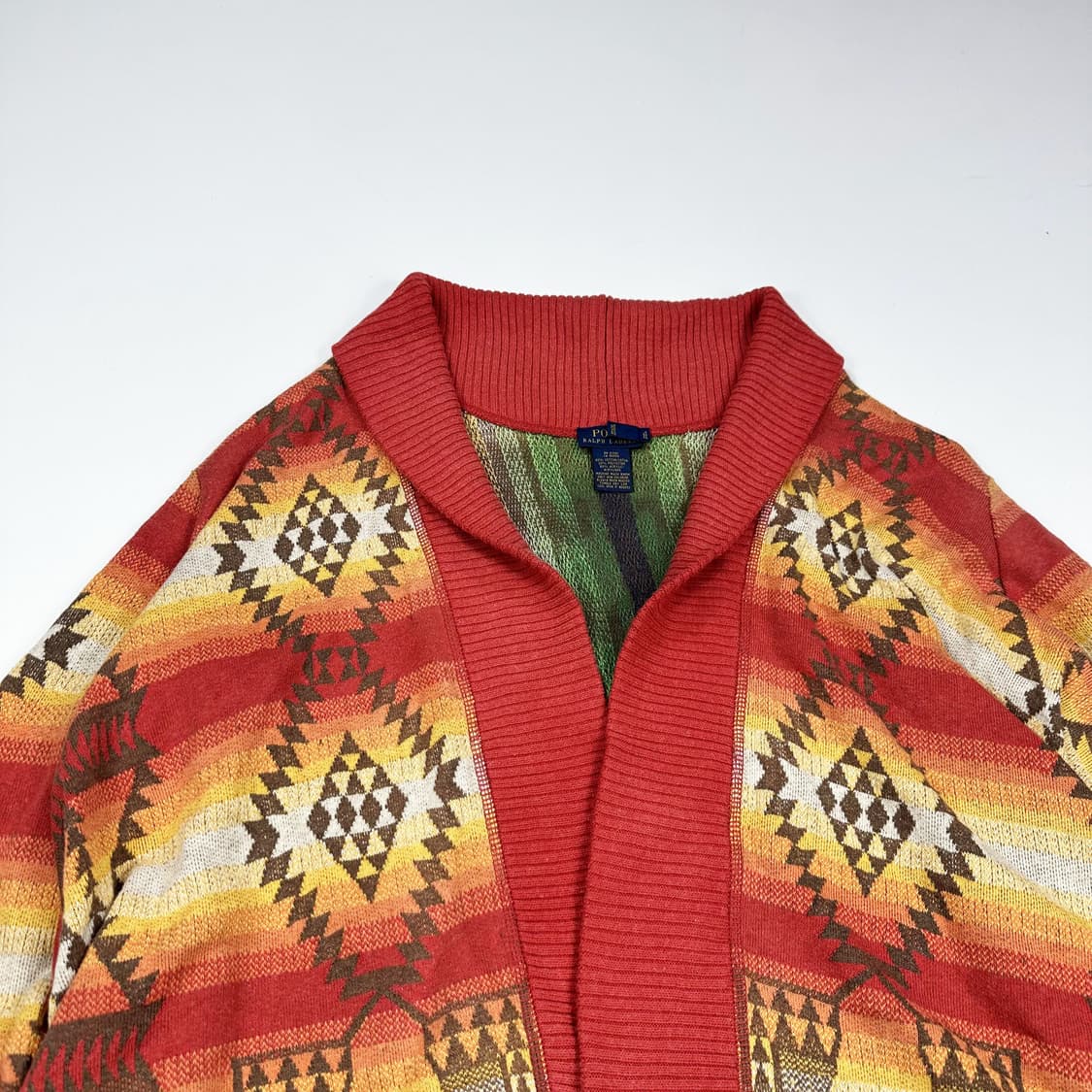 폴로 랄프로렌 클래식 인디언패턴 케이프 니트 가디건 여성L 상품이미지2
