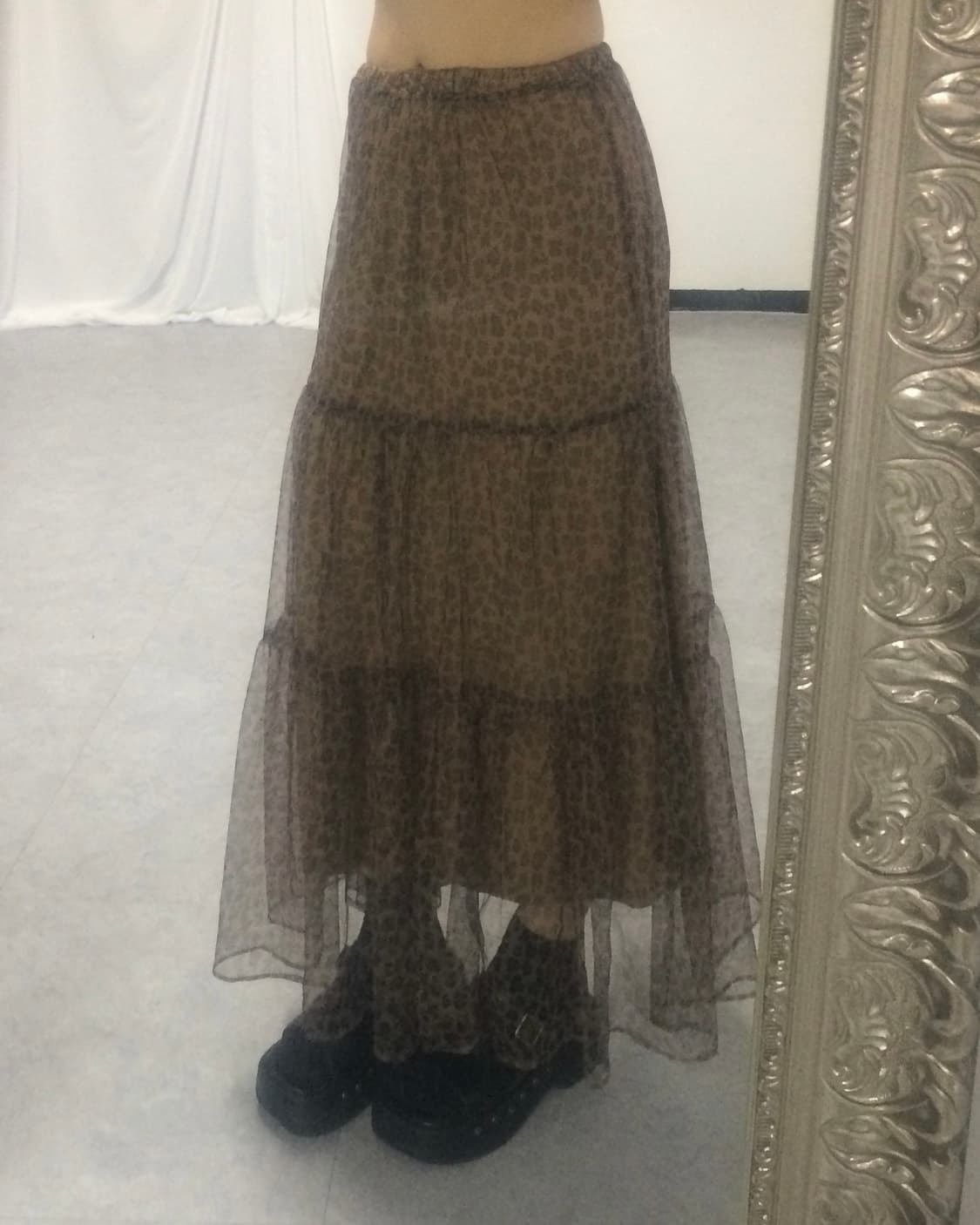 Leopard pattern sha long skirt 상품이미지4
