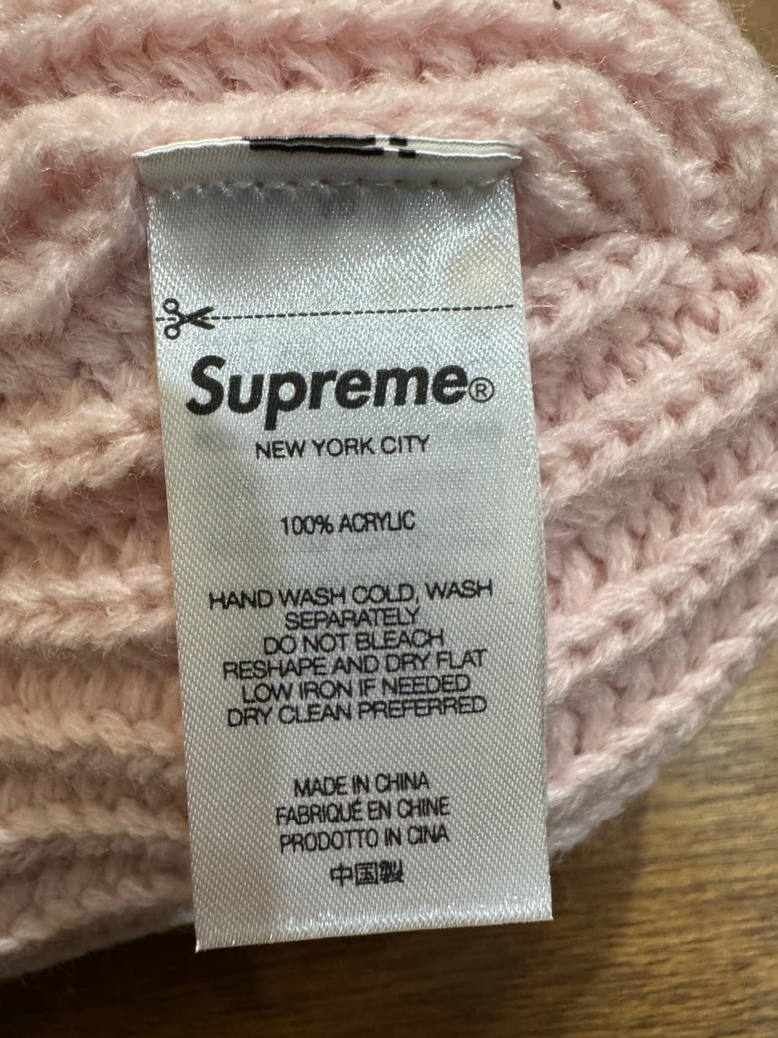 [OS] 슈프림 클래식 로고 청키 립드 비니 라이트 핑크  상품이미지4