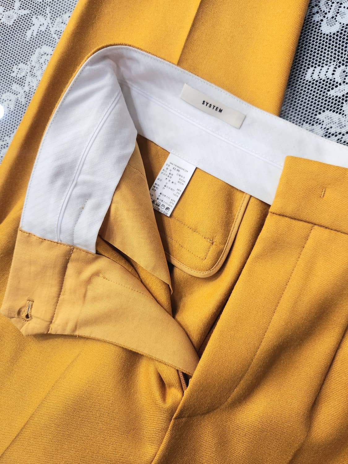 한섬 시스템 10부 울 슬랙스 새상품 상품이미지6