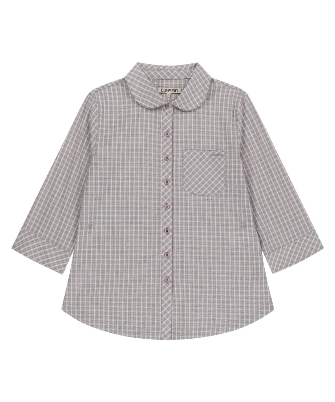 코아세이오 ROUND COLLAR CAPRI SHIRT ASH PINK 상품이미지1