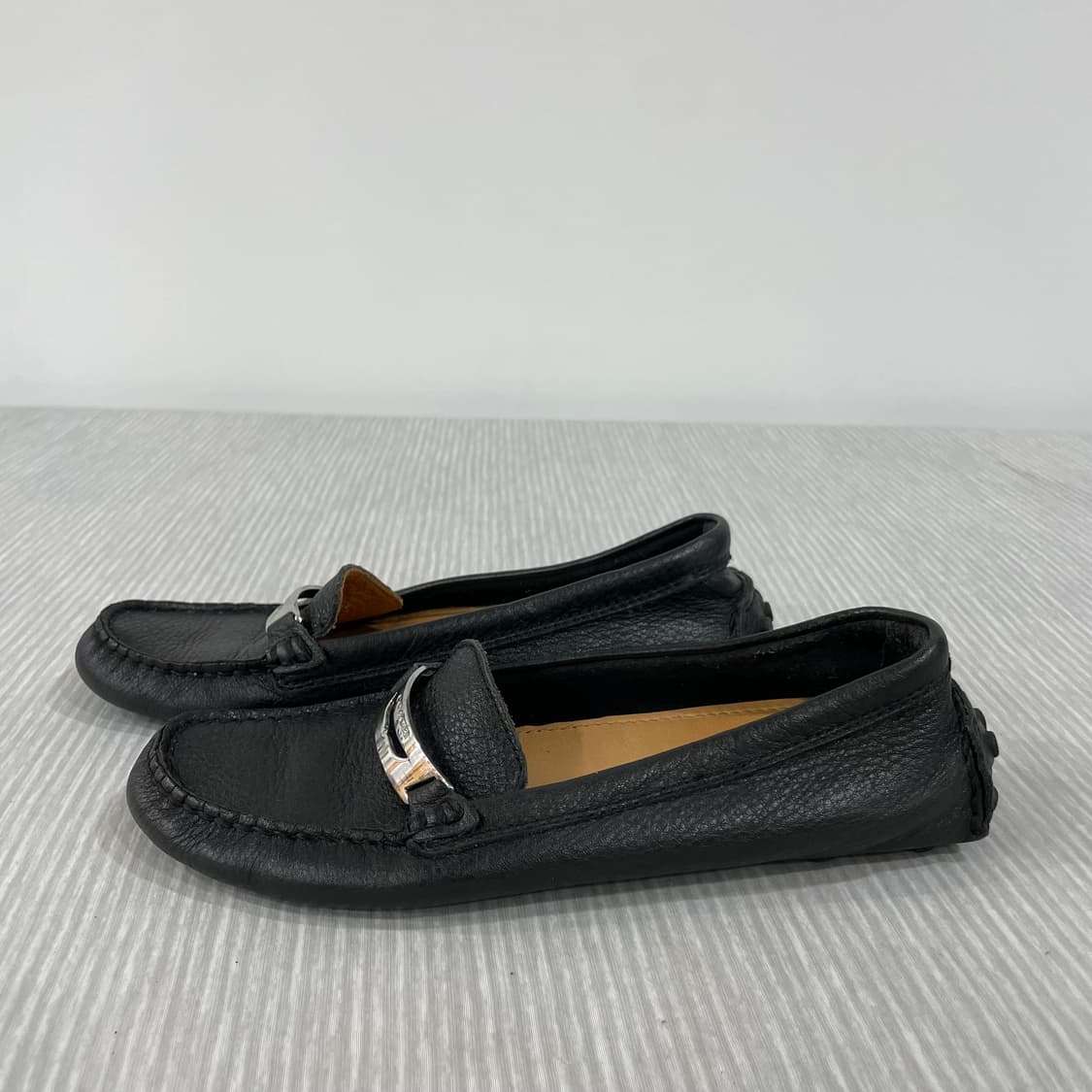 871) Coach 코치 페블 레더 드라이빙 슈즈 240mm 상품이미지3