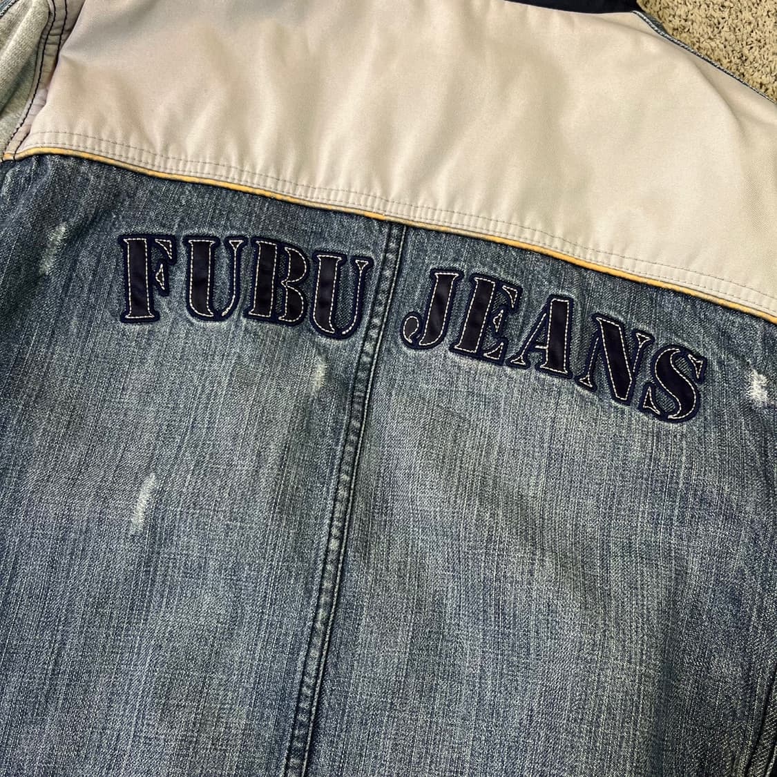 후부 빅로고 데님 레이싱 자켓 상품이미지4