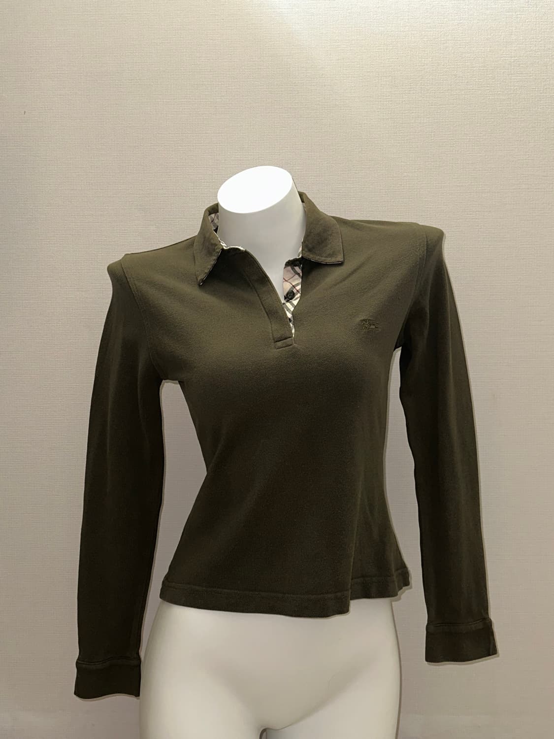 빈티지 버버리 7부 카라티 상품이미지5