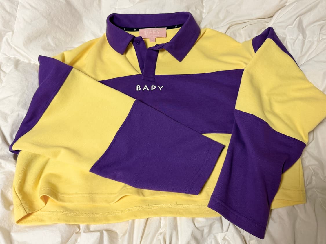 베이프 BAPY 줄무늬 크롭카라티 상품이미지1