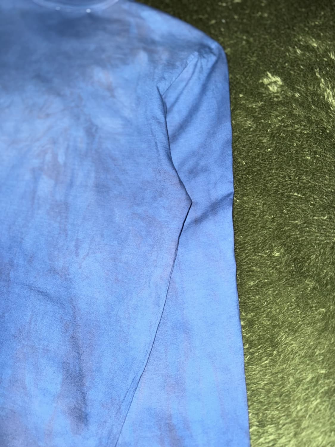 [M] SUNNEI 써네이 핸드 다잉 로고 프린트 롱슬리브 인디고 상품이미지9