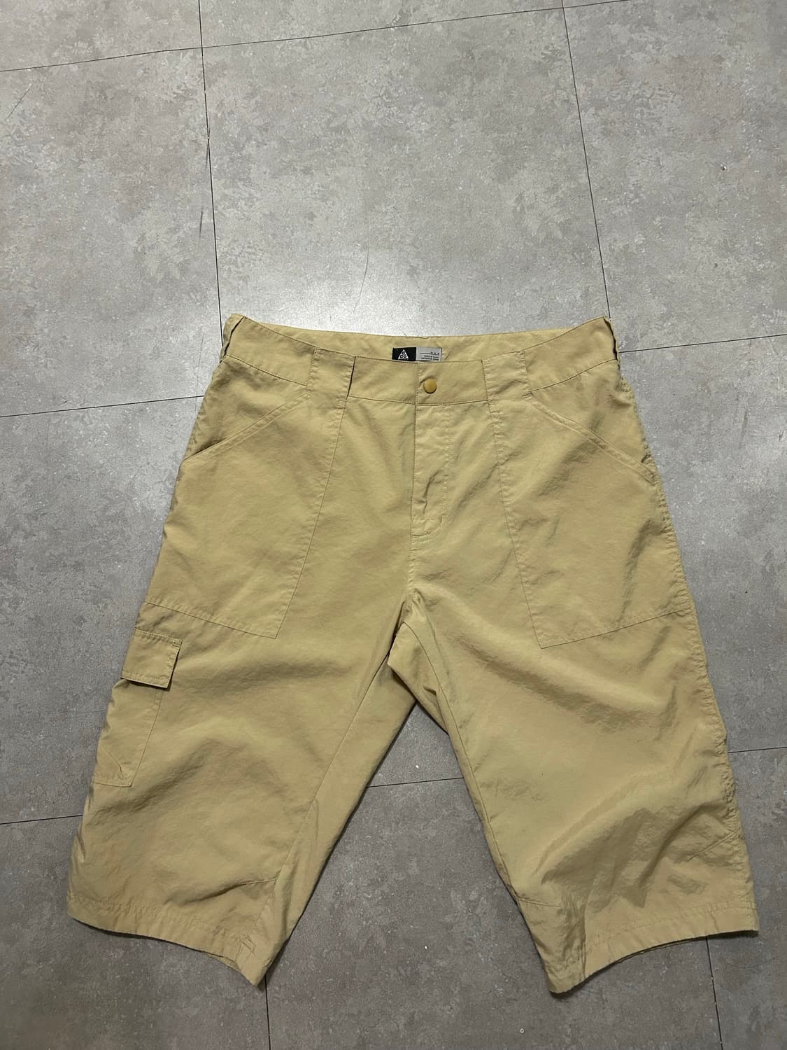 00s  나이키 ACG  샌드컬러 나일론 빈티지   유틸 카고 버뮤다 팬 상품이미지1