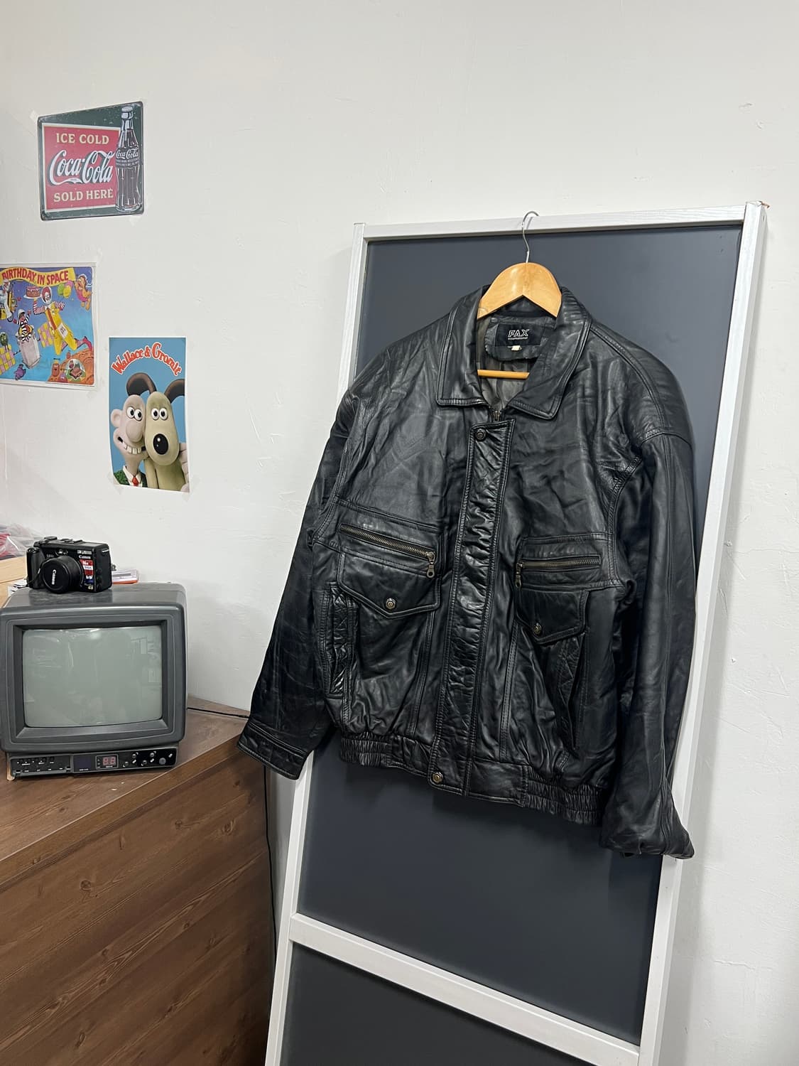 FAX 90s 오리지널 양가죽 레더 자켓 상품이미지1